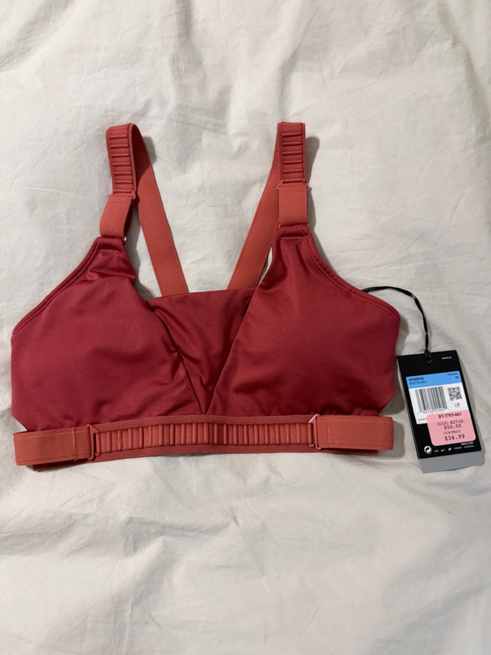 Nike Women's Rust Red Sports Bra